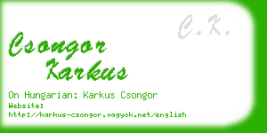 csongor karkus business card